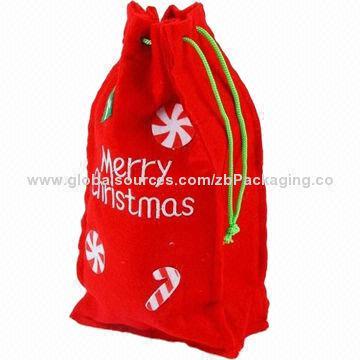 Christmas fabric gift bags, OEM orders are welcome