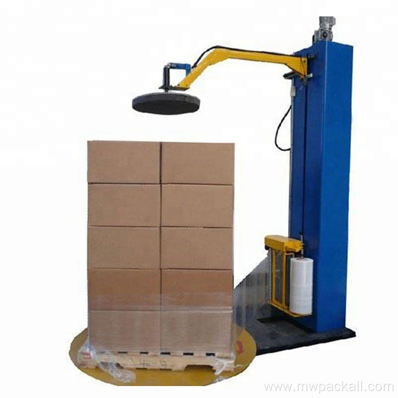 Mobile Electric Turntable Automatic Stretch Manual Top-platen Stretch Wrapping Machine /Pallet Wrapper