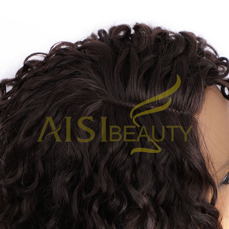 Aisi Beauty Cheap Vendor Short Bob Front Lace Wigs Curly Wave Brown 100% Brazilian Human Hair Lace Front Wigs For Black Women