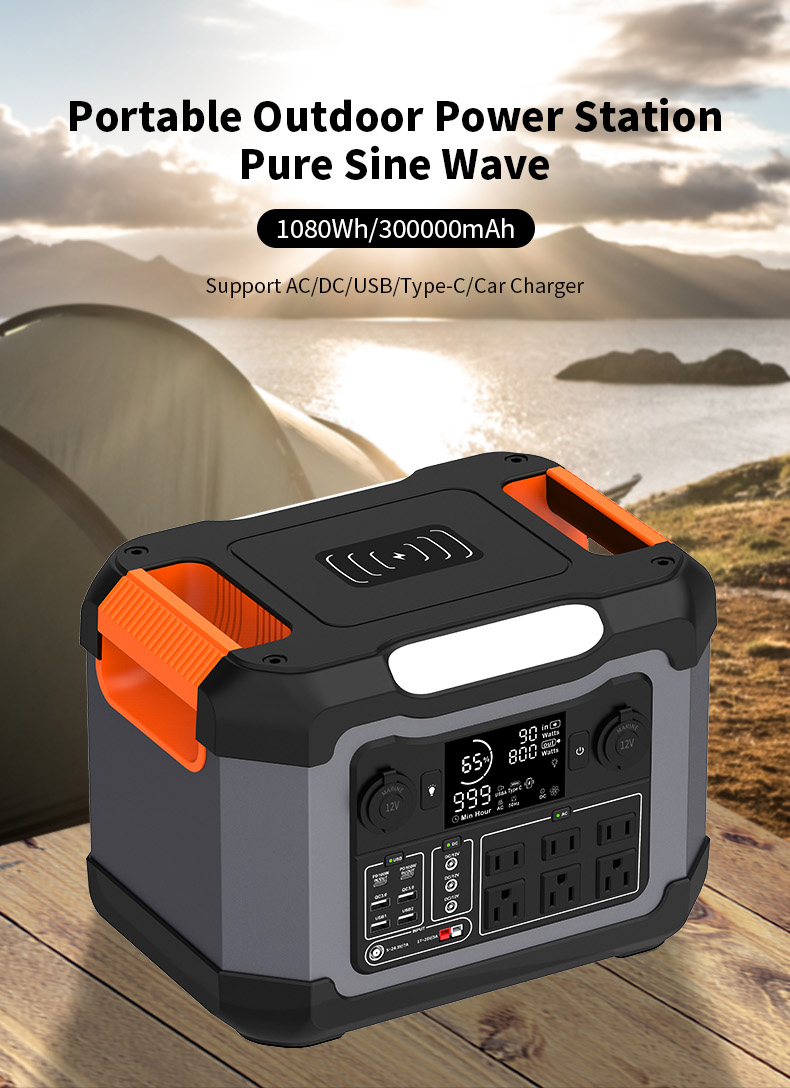 Portable power station 1200W power supply storage system