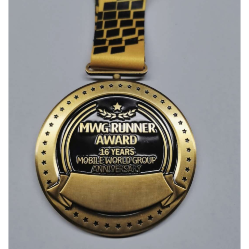 Custom Marathon Running Zinc Alloy 3D Gold Award