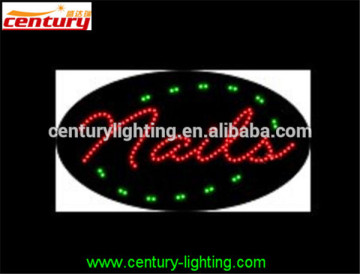 oval design nails animated led sign