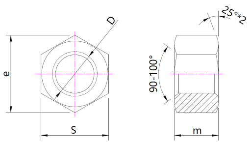 Hexagon nut