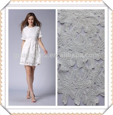 big flower embroidery lace fabric/ french embroidery lace for clothing