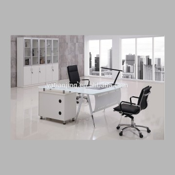 Superior glass top graceful writing desk