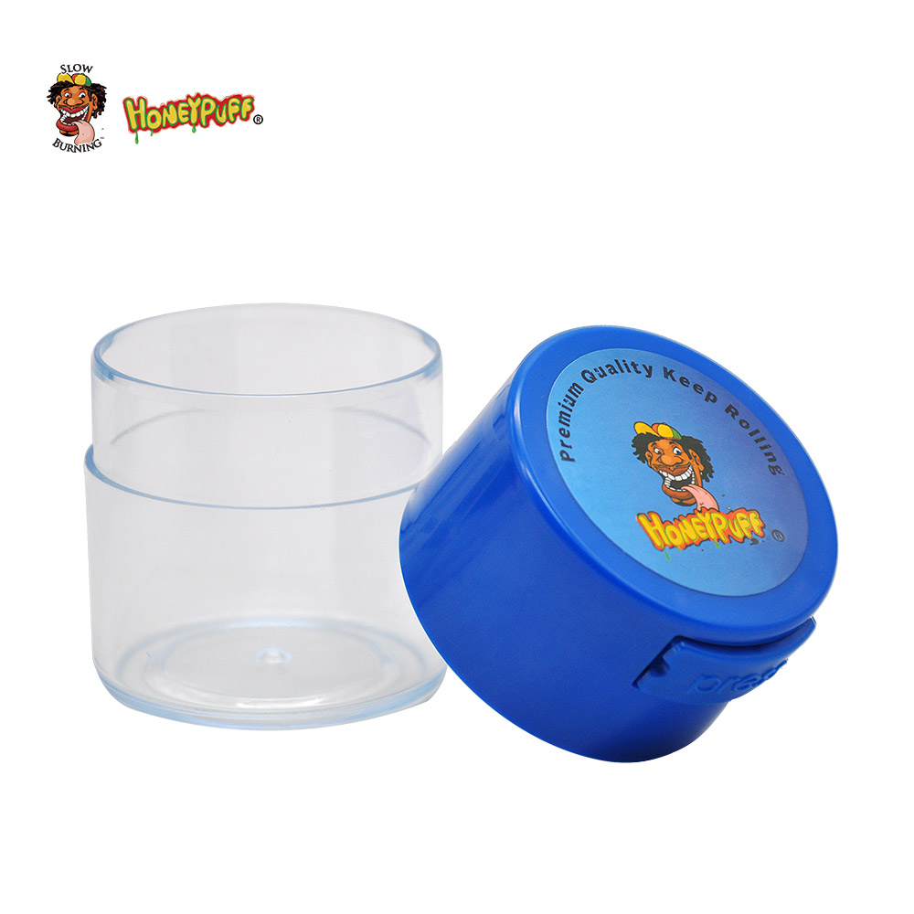 Airtight Water Proof Vaccum Design Tobacco Storage Box Herb Container with Paper Stickers Customization acrylic plastic