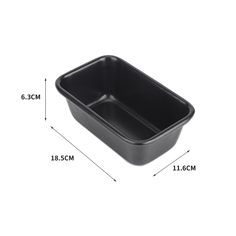 Pan de pan de acero al carbono de 7 "pan-black05 7“carbon steel bread loaf pan-black05