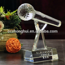 New arrival crystal microphone model trophy