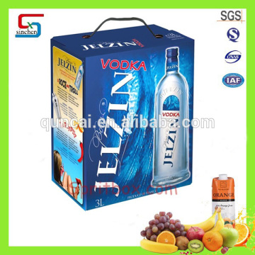 Laminated pakaging BIB 3L plastic bags for vodka