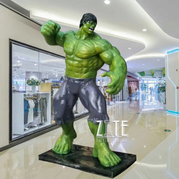 Famous resin movie character figure statue life size fiberglass hulk sculpture