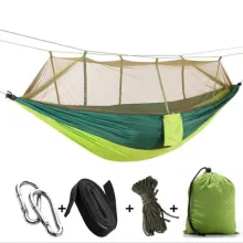 Outdoor Portable Folding Parachute Nylon Camping Hammock Swing