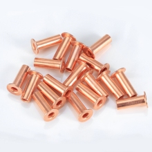 Custom Flat Head Semi Brass Tubular Rivets and Round Head Copper Rivets for PCB