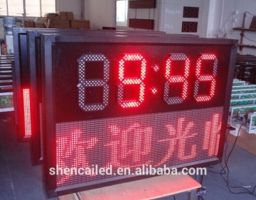 cheap led digital clock with led open sign