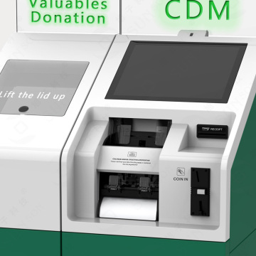 Sistema de depósito em dinheiro e moedas para organizações de doação de caridade