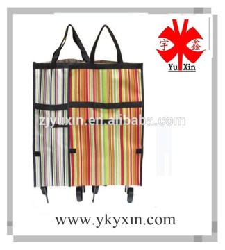 2016 Folding shopping bag with wheels/wheel shopping bag