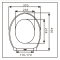 Cubierta de asiento de inodoro de inodoro de cierre suave blanco