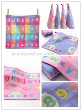 baby reactive printing hand wash cloths ,hand towels