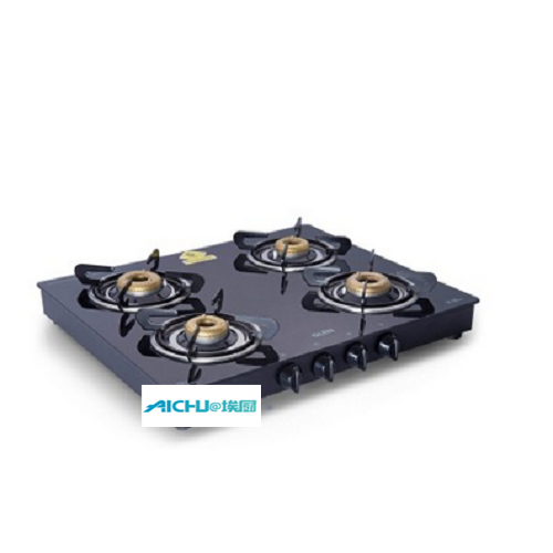 Glen Palsu Brass Burner Black Gas Stove