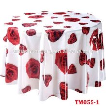 Wholesale Cheap Plastic Oilproof Printed PVC Clear Round table cloths