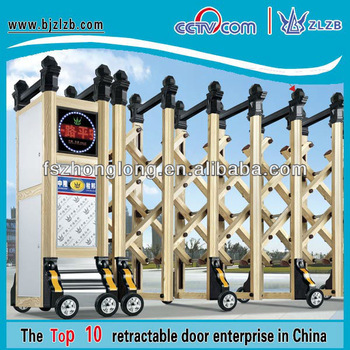 DR 833 Natural timber spray coating electric sliding gate