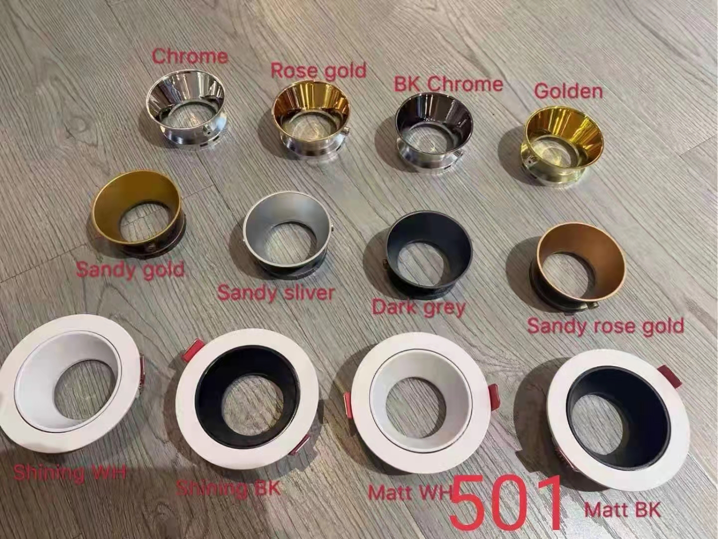 Medium and low style round fixed recessed ceiling frame apply to Gu5.3 Gu10 Mr16 Led ceiling Spotlight