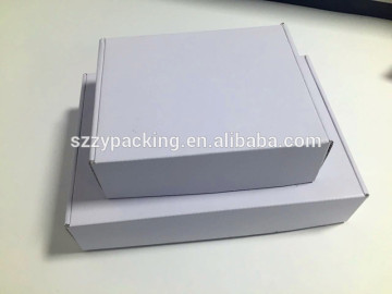 White color corrugated foldable packaging box, clothes paper packaging box