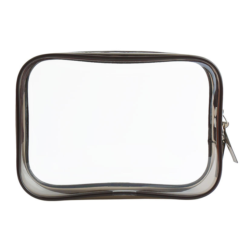 Custom Logo Waterproof Transparent PVC Zip Bag Make Up Gift Travel Pink Toiletry Bag Fashion Clear Plastic Cosmetic Makeup Bags