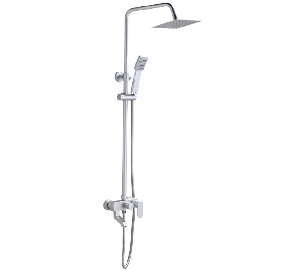 Economic Classic Chromed bathroom single lever bath rain shower faucet set with handheld shower