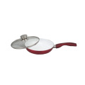 Red color Nonstick Frying pan with Lid Small