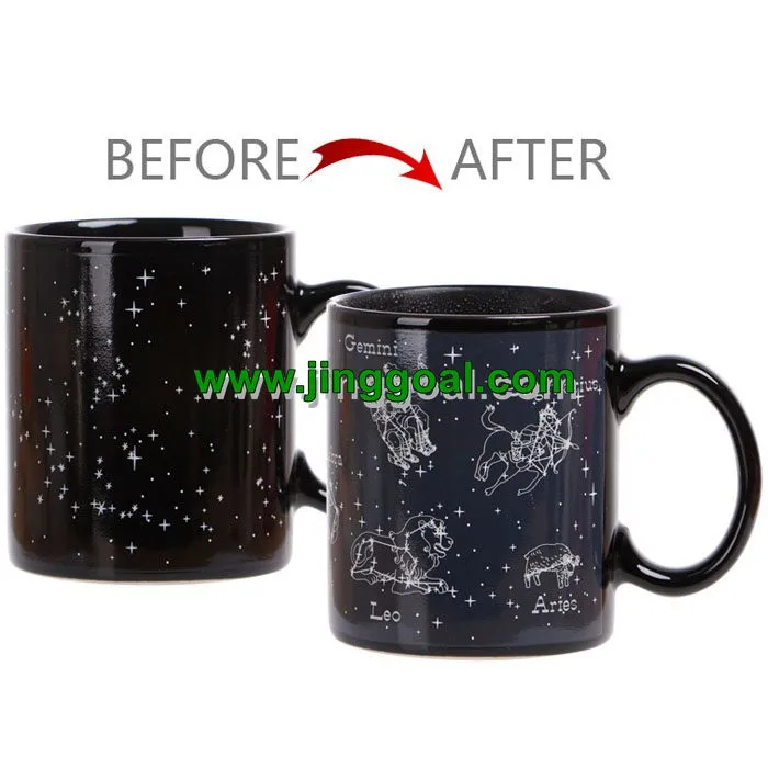 Magic Color Changing Constellation Pattern Sublimation Ceramic Mug