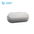 LEDER Long Circle Simple, lámpara de pared LED blanca