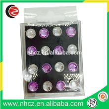 Colorful Acrylic Diamond Push Pin Set