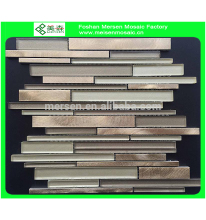 CK102 Strip Interlocking Aluminum Mosaic And Glass Tile Kitchen Mosaic Tile