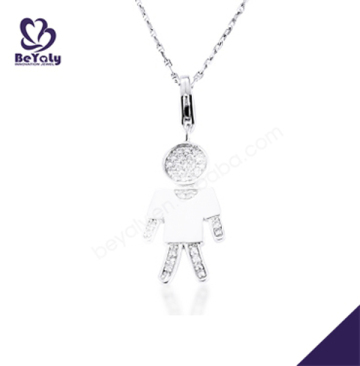 Women's silver cz boy wholesale engravable charms