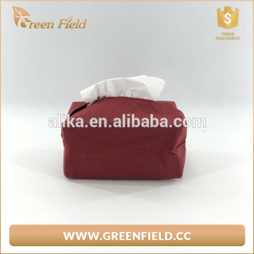 Red washable kraft paper tissue case,2017 fashion washable kraft paper tissue case
