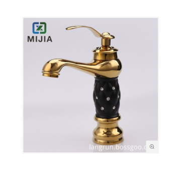 Contemporary Style Brass Gold Colored Kitchen Faucet