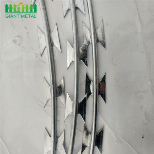 Jualan Kilang Galvanized Razor Wire pada Pagar Atas