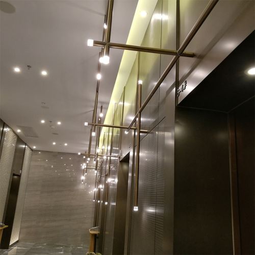 Lâmpada de lustre de vidro com lâmpada de leds de hotel moderno