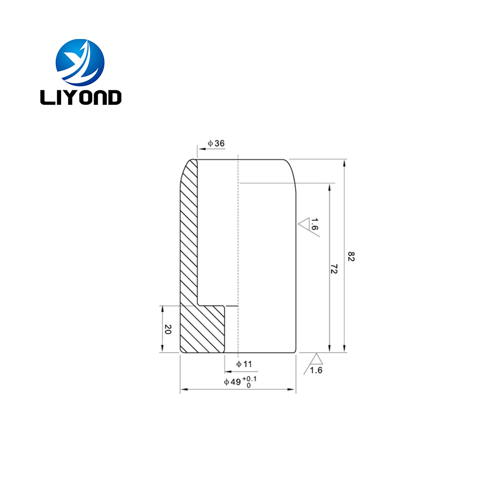 LYB114 High voltage switchgear fittings switch contact copper fixed contact 1250A color contact