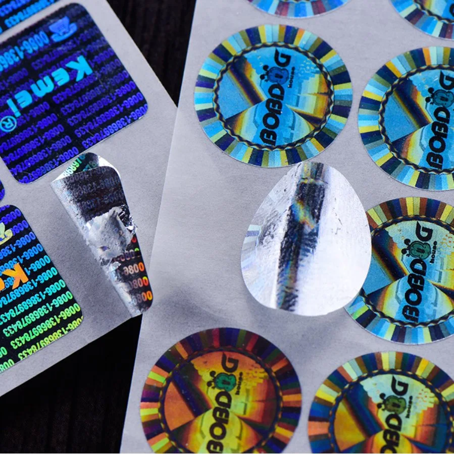 Custom Different Label Colors 3D DOT Matrix Hologram Stickers