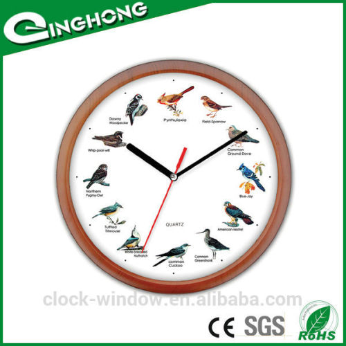 Special custom bird sound wall clock