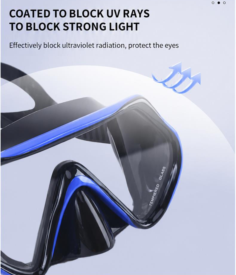 Adult Anti-Fog Diving Mask with Nose Cover ME2195-UV Protective Lens Adult Anti-Fog Diving Mask with Nose Cover ME2195-UV Protective Lens