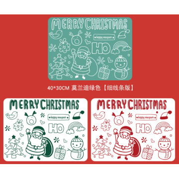 Merry Christmas Design Silicone Placemat for Kids