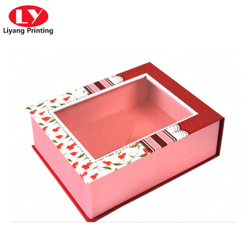 Custom Magnetic Closure with PVC Window Lid Box