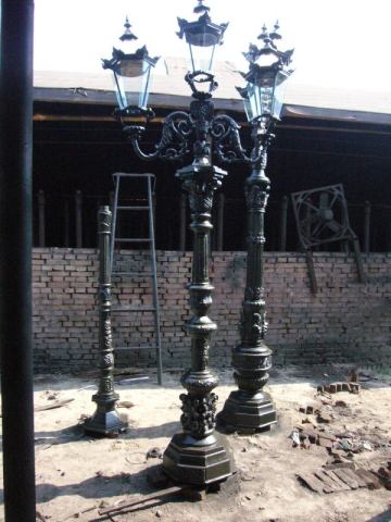 Antique cast iron lamp post