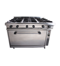 Shentop grandiose 6 burner gas range with gas oven burner STPP-JLD6 gas cooking range