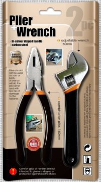 2PCS Hand Tool Kit, Pliers & Wrench