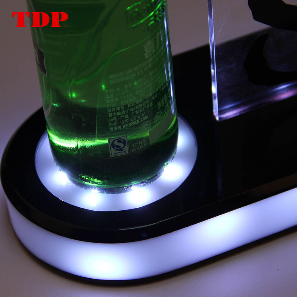 Custom Design Lighted Back Bar LED Light Display stand rack Glorifier Liquor Wine Bottle Holders