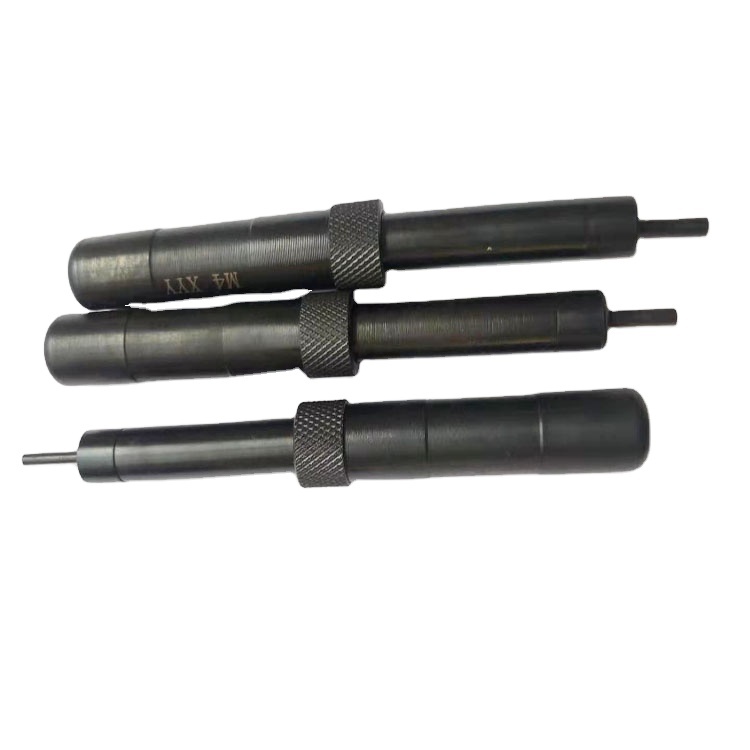Automatic M4 Screw Sleeve Punch Tool - Zinc Alloy and Titanium Handle, Polybag Packaging