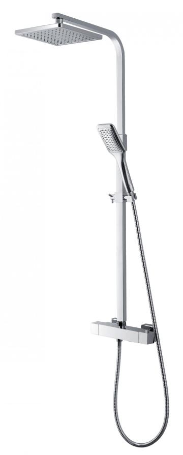 Chrome Wall Mounted Thermostatic Shower Faucet Set